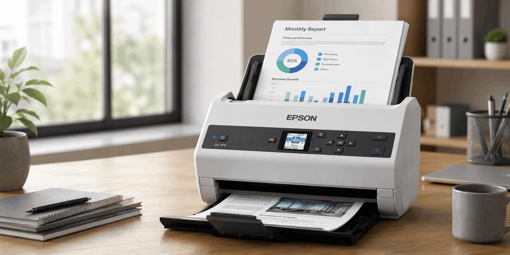  Scanner de Document EPSON WorkForce DS-970 A4 Recto-Verso